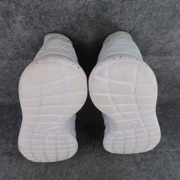 Nike Shoes Mens 13 Sneakers Roshe Tiempo VI Lifestyle Boot Triple White Leather - Picture 10 of 14